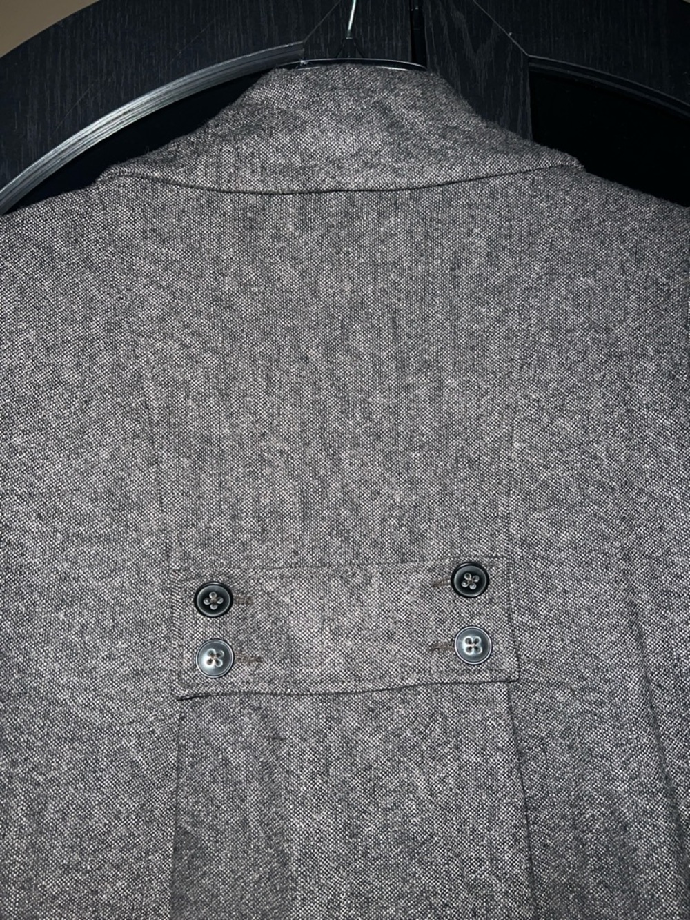 CAbi Taupe-Gray A-Line Wool-Blend Pea Coat 8 - Picture 10 of 16